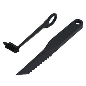 V& 나선형 다기능 커터 톱니 모양 장식용 과일 및 채소용 음식 칼