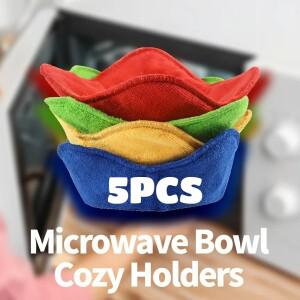 전자레인지 보온 커버  그릇용 타월 패드 재사용 가능 디자인 화상 방지 가정 아파트 주방 캠핑용