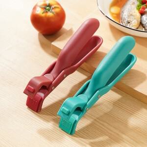 실리콘 화상방지 그릇 집게  접시/그릇/냄비를 잡을 수 있는 다용도 주방 (전자레인지 사용 가능)