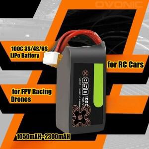 2300mAh 100C 3S/4S/6S 리포 배터리 (FPV 레이싱 드론 및 RC 자동차용) 고성능 파워 쿼드콥터 1/10 스케일