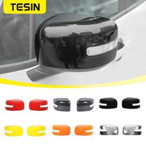 TESIN 자동차 백미러 장식 커버  스티커 Jeep Renegade 2016-2022 2023 외부 후면보기 액세서리