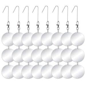 WW-업그레이드 미러 반사형 조류 퇴치기 업그레이드된 디스크 세트 고반사 양면 반사판