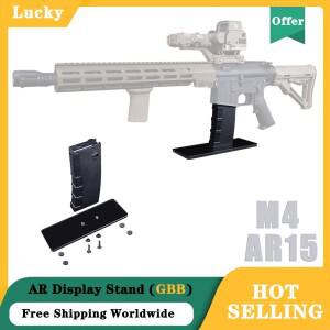 AR 디스플레이 스탠드(GBB) M4 및 AR15 스타일 총에 적응 가능 사냥용 에어소프트 소총 안전 보관 청소 유