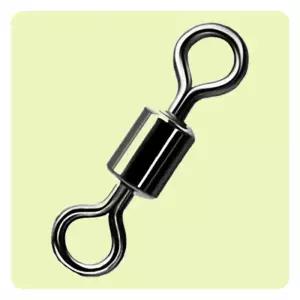 [트윈커머스] 다용도 낚시용 회전 양핀 스냅 인터락 핀도래 100개