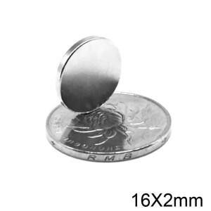 16x2 가정용 냉장고 사무실 용 얇은 원형  자석 16mm x 2mm DIY 소형