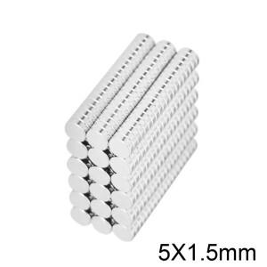 5x1.5mm 얇은 자석 미니 소형 소형 둥근  가정용 냉장고 사무실 DIY