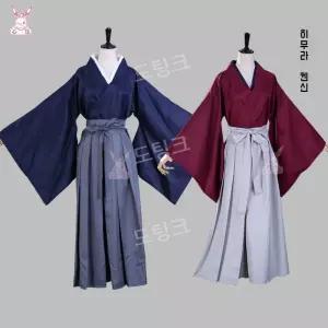 일본 남자 무사 복장 히무리 켄신 코스프레 사무라이 코스튬 유니폼 기모노 할로윈 졸업사진