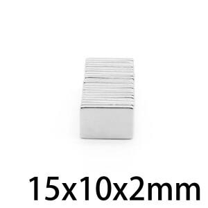 15x10x2mm 블록 강력 자석 벌크 시트 가정용 냉장고 사무실 DIY