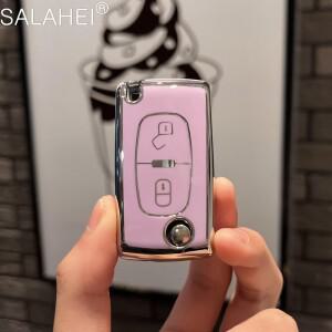 TPU 자동차 원격 키 케이스 커버 푸조 107 207 307 308 407 607 키체인 액세서리 시트로엥 C2 C3 C4 C5 C6