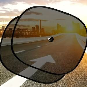 자동차 차양 커버 범용 앞유리 접이식 바이저 반사판 앞 유리 창문 태양 쉐이드 보호대 Acce 2개