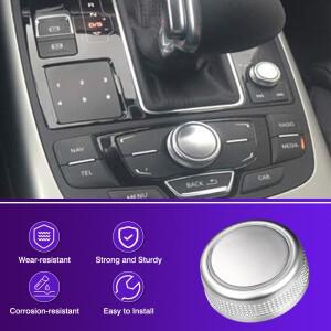 아우디 호환 A6 올로드 콰트로 C7 A7 RS6 RS7 멀티미디어 라디오 볼륨 노브 회전 버튼 스위치 및 메뉴 컨트