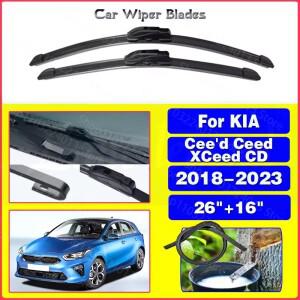 KIA Cee'd CD 2018 - 2023 와이퍼 전면 후면 블레이드 앞 유리 윈드 스크린 창 레인 브러쉬 26 + 16
