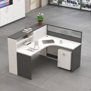 사무실 L자형은행 컴퓨터 1 5x1 4m 2인용 책상 카운터 기본