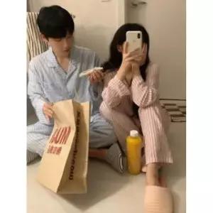 [하프클럽/에블린]에블린 코지 스트라이프 긴팔 파자마 EBPPGA126C