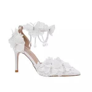 웨딩힐 스틸레토 결혼식 구두 본식웨딩슈즈 2color 나비