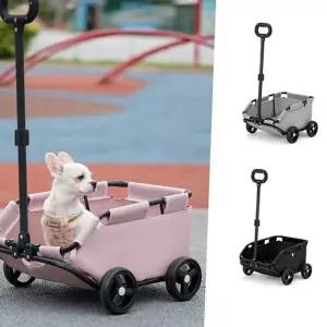강아지산책 유모차 접이식 경량 고양이 반려동물 유모차 휴대용 산책용 이동가방 소형견 중형견 캐리어
