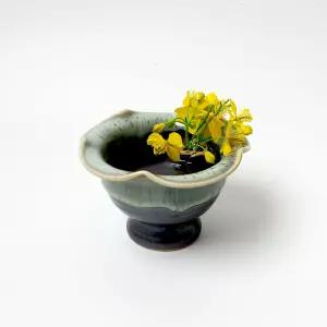 청천목 이중시유 한송이 화병 꽃병 미니수반 소품 도자기소품 수반