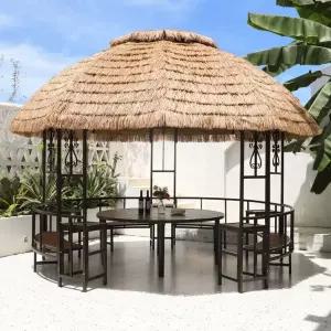 초가 가제보야외 그늘막 동남아 밀짚 카페 파라솔
