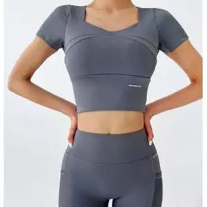 요가 레깅스 반팔 5부팬츠 크롭 DJJ 세트