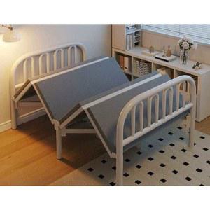 철제 침대 프레임 접이식침대 화이트 190x70CM 매트리스 철제침대 받침대