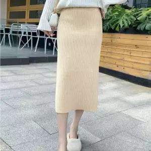 H라인 하이웨이스트 여자 스커트 데일리 밴딩