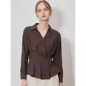 [쉬즈미스][쉬즈미스(SHESMISS)] 고급스러운 턱 슬림라인 블라우스 (택가격 178000원)