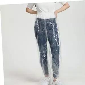 일회용 비닐 낚시 캠핑 방수 우비바지 팬츠 투명