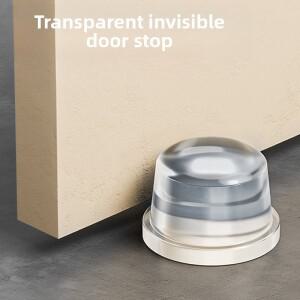투명 실리콘 문 스토퍼 벽 보호대 무타공 실린더 충격 흡수기 가정 출입구용 무소음 핸들 범퍼 버퍼