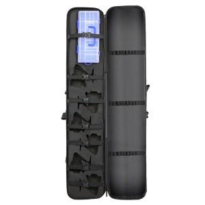 낚시대케이스 하드케이스 낚싯대 릴 131cm블랙우측크랭크/액세서리박스 루어 H04 민물