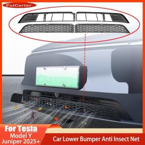 테슬라 호환 모델 Y Juniper 2025 용 앞 범퍼 그릴 메쉬 공기 흡입구 통풍구 커버 가드 보호대 곤충 방지