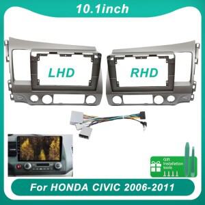 자동차 DVD 프레임 오디오 대시  키트 페이시아 패널 라디오 플레이어 화면 혼다 호환 시빅 2006 2011 왼쪽