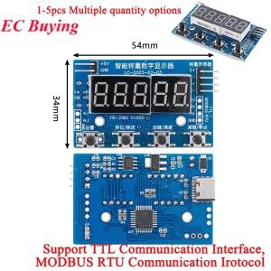 1-5Pc HX711 로드셀 AD 중량 압력 센서 모듈 디스플레이 24비트 계량기 전자 저울 타입-C TTL Modbus RTU