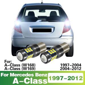 2PCS 메르세데스 벤츠 호환 A 클래스 W168 1997 - 2008 1156 BA15S P21W LED 자동차 역광 Canbus 액세서리
