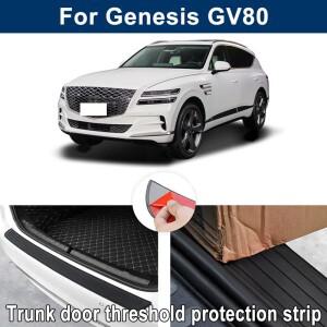 Genesis GV80 용 자동차 트렁크 실 가드 스트립 - 후면 범퍼 고무 보호 장치 장식 커버 스티커