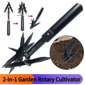 정원용 로터리 경운기 잔디 풀림 2 in 1 토양 에어레이터 재심 및 혼합용 도구