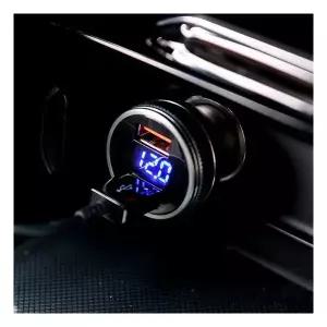 카템 풀메탈 LED 고속충전기 퀄컴3.0 시거잭