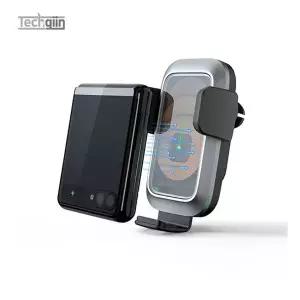 테크진 제트플립/폴드 차량용 고속무선충전 거치대 15W자동스캔