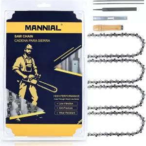 매니얼 GTA26 4인치 미니 전기톱 체인 4팩 샤프닝 키트 포함 스티흘 26 1/4인치 LP 043 게이지 28 드라이브