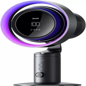 지슬라이프 테이블 정수기 선풍기 7색 RGB 조명 LED 디스플레이 100배속 10000mAh 배터리 120 진동