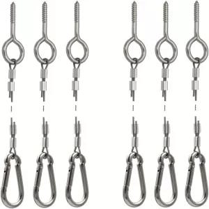 DGOL 식물 걸이 시스템 야외 또는 정원용 304 스테인리스 스틸로 만든 6쌍의 새 모이통 키트 DIY 가능