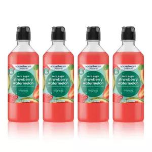 소다스트림 제로 딸기 수박 음료 믹스 새로운 부은 병 14.9온스(4팩)