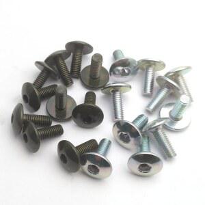10pcs 오토바이 스쿠터 ATV 오토바이 플라스틱 커버에 대 한 큰 플랫 라운드 머리 내부 육각 나사 볼트 M6 6mm M6X16