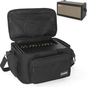 스파크 기타 40와트 앰프 어깨 스트랩이 있는 여행용 수납 케이스 및 액세서리 포켓 와 호환되는 OUUTMEE