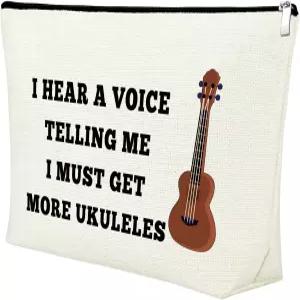 우쿨렐레 선물 테마 메이크업 가방 플레이어 연인 친구 여성 은퇴 음악 교사 강사 생일 틴 걸 화장품