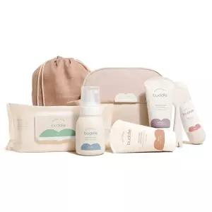 Buddle 기저귀 발진, 6피스 키트, 40% 산화아연 연고, 기저귀 크림, 폼 클렌저, 물티슈, 패들 팔 실리콘 주