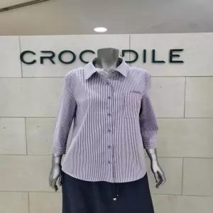 [크로커다일레이디]스트라이프 블라우스 CLFMBL901-LG_VI_BP_BP