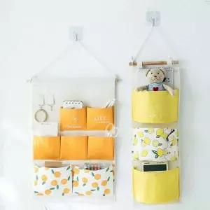 벽걸이 수납정리함 패브릭 포켓 틈새 보관 파우치