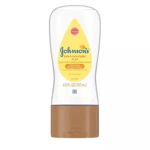 Johnson's Baby 오일 젤, 시어  코코아 버터가 풍부한 모이스처라이징 베이비 마사지 미네랄 오일, 아기,