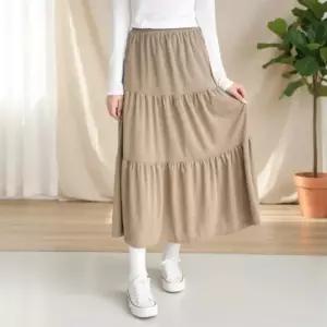 [옷자락]여성용 코듀로이 캉캉 롱 스커트