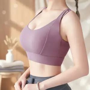 [옷자락]여성용 러닝 스포츠 브라 서포트 편안한 피트니스탑